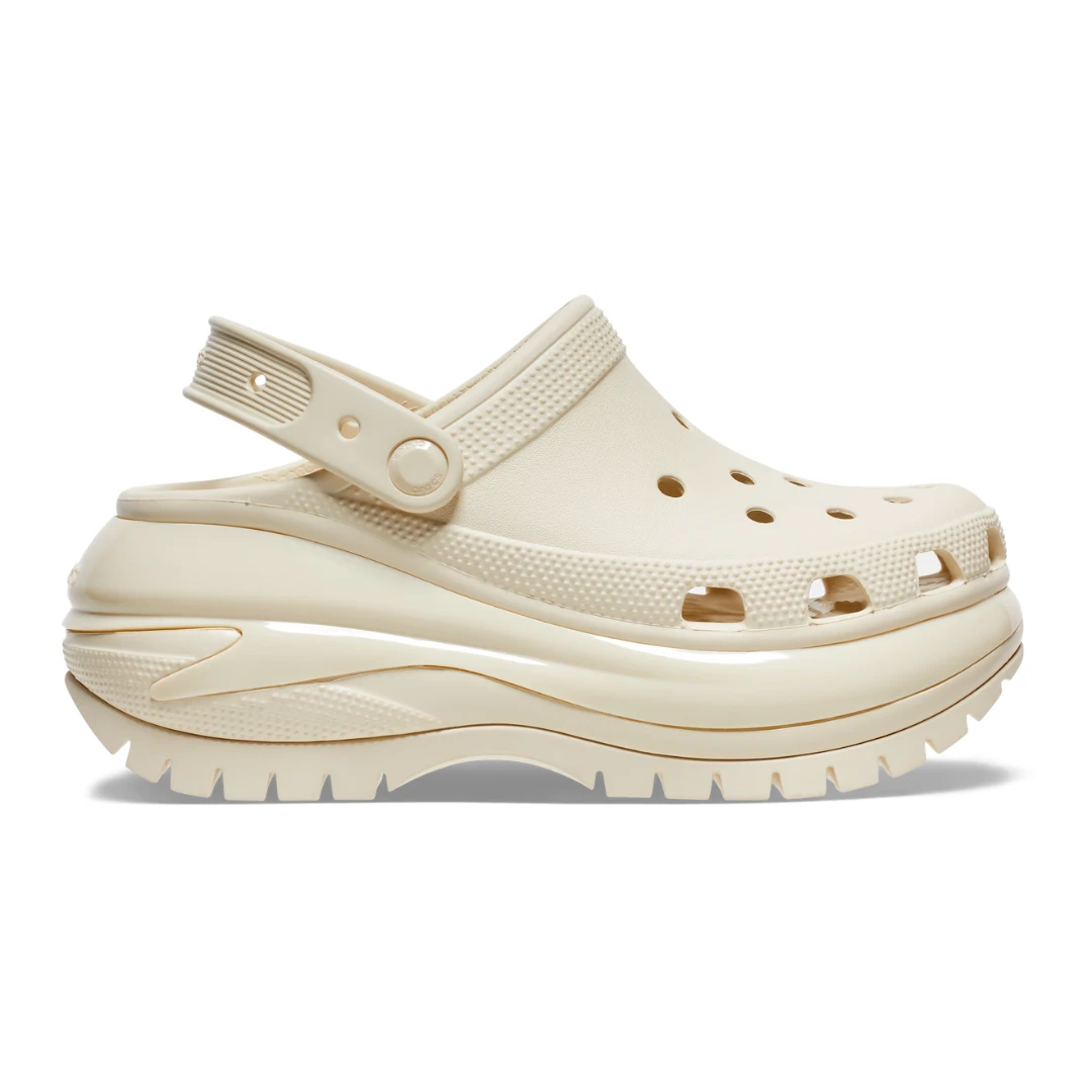 Сабо на високій платформі Crocs Classic Mega Crush Clog 43 р 27.7-28.2 см Молочні 207988-M10/W12 Bone