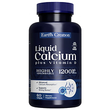 Earth's Creation Liquid Calcium 1200 Plus Vitamin D3 60 softgel