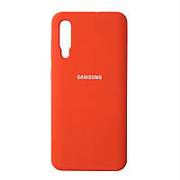 Чохол Silicone Case Premium для Samsung A70 Red (закритий низ)
