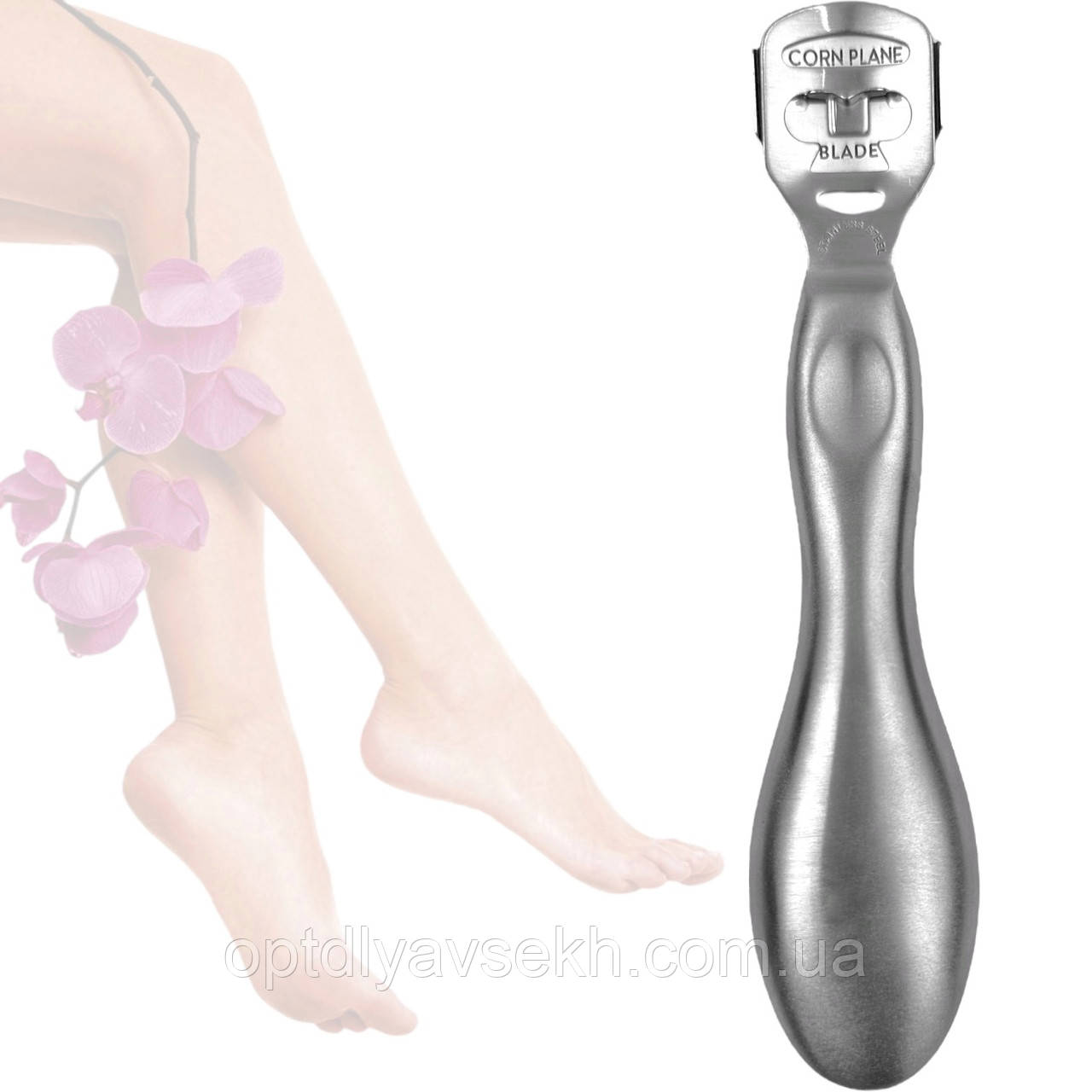 Станок педикюрний металевий - для догляду за п'ятами (з одним змінним лезом) - №14, фото 1