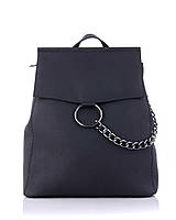 Женская сумка-рюкзак из качественного кожзама цвета графит