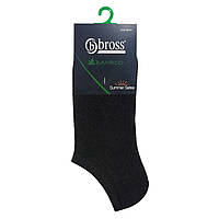 Мужские короткие носки Черные БАМБУК однотонные носки для подростка BROSS