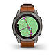 Смарт-годинник Garmin Fenix 7 Pro - Sapphire Solar Edition - титановий корпус з каштановим шкіряним ремінцем, фото 6