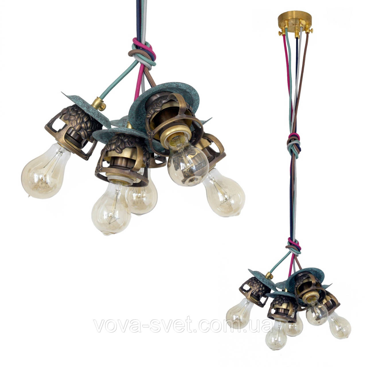 Світильник підвісний Loft Steampunk [ Pendant 5 COFFEES ]