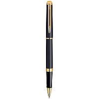 Ручка-роллер Hemisphere Waterman (латунь с матовым покрытием, позолота, цвет корпуса черный ) 42 003