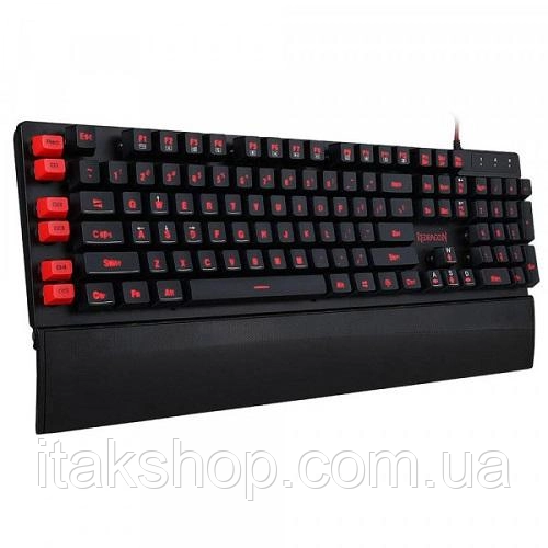 Ігрова повнорозмірна клавіатура Redragon Yaksa K505 USB UKR (7 кольорів підсвічування) + 26 кнопок Чорний