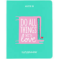 Шкільний щоденник KITE мяка обкладинка, PU, Things with love (K23-283-4)