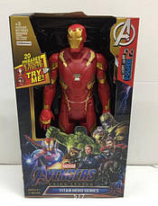 Колекційна іграшка Залізна людина Marvel Avengers з підсвічуванням та звуком Інтерактивна фігурка Iron Man, фото 3