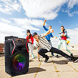 Переносна акустична система MEGAFOX OTY-895 (8 "x1) (10W) (Бездротовий Мікрофон + пульт) 2400 mAh, фото 6