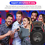 Переносна акустична система MEGAFOX OTY-895 (8 "x1) (10W) (Бездротовий Мікрофон + пульт) 2400 mAh, фото 10