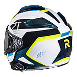 Мотошолом HJC RPHA 71 Hapel синьо-біло-жовтий, фото 2