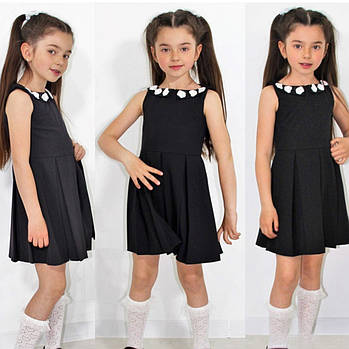 Сарафан для дівчинки Шкільна дитяча форма вік від 6 до 13 років чорного кольору