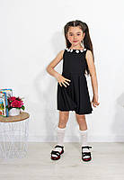 Сарафан для дівчинки Шкільна дитяча форма вік від 6 до 13 років чорного кольору, фото 3