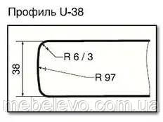 Угловая столешница Антарктида 900х900мм мат h-38мм "U" Мебель Сервис - фото 5 - id-p1882940877