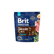 Корм сухий для собак з чутливим травленням Brit Premium Dog Sensitive Lamb & Rice 1 кг (ягня)