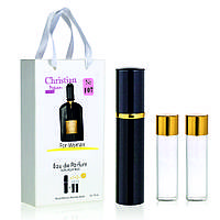 Подарочный набор парфюмерии 3x12 ml Christian for women K-155w № 107 по мотивам «Black Orchid» TF