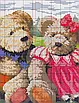 Набір для вишивання за нанесеною на канву схемою "Bear family 2". AIDA 14CT printed 52*31 см, фото 6