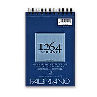 Альбом для акварелі Fabriano 1264, А5, 20 аркушів, 300 г/м2, на пружині, 25% бавовни, CP,, 1264 (19100648)