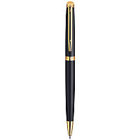 Кулькова ручка Hemisphere Waterman (латунь з матовим покриттям, позолота, колір корпусу чорний) 22 003