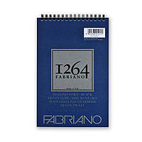 Альбом для графики и рисунка Fabriano 1264, А5, 20 листов, 200 г/м2, на пружине, Чёрный, 1264 (19100651)