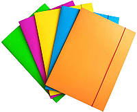 Папка на резинках OFFICE PRODUCTS, А4, картонна, неонові кольори, (21191161-99)