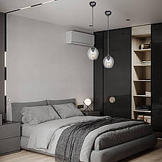 Чорний підвіс молекула з прозорим плафоном (56-PR0231F-1 BK+CL), фото 4