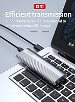 Зовнішня кишеня DM HD600 для NGFF (Sata) M2 SSD USB 3.2 Type C, фото 3
