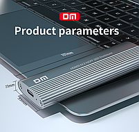 Зовнішня кишеня DM HD600 для NGFF (Sata) M2 SSD USB 3.2 Type C, фото 11