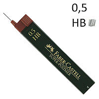 Грифель для механического карандаша Faber-Castell, 0,5 мм. НB, , (120500)