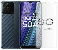 Мягкое стекло Realme Narzo 50A на Экран полиуретановое SoftGlass