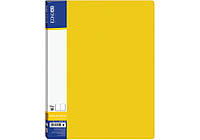 Папка с файлами Economix, А4, 20 файлов, пластиковая, жёлтая, (E30602-05)