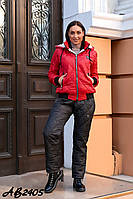 Тёплый женский лыжный зимний костюм штаны куртка PHILIPP PLEIN красный 42 44 46 48 50 52 54 56
