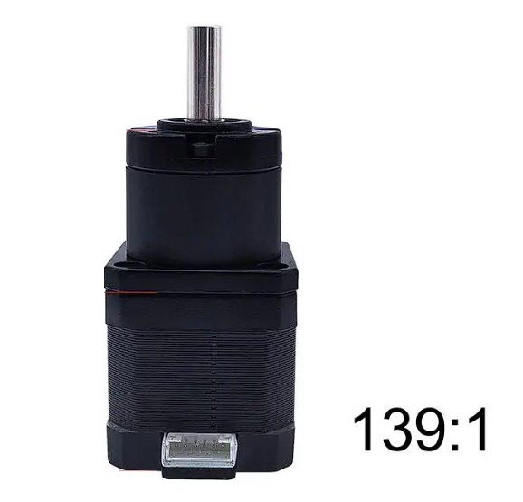 Кроковий двигун NEMA 17 з планетарним редуктором 139 : 1