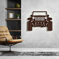 Панно 3D декоративное с объемом 15 мм для стен, Авто с узором 54 х 70 см коричневое