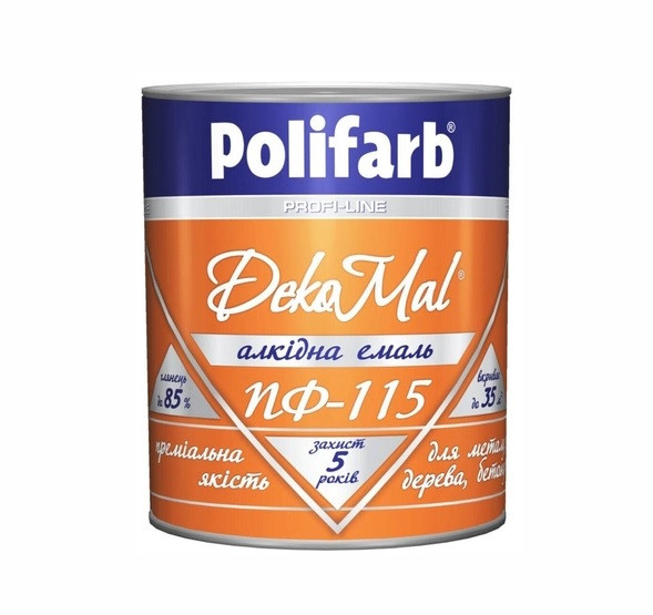 Polifarb DekoMal ПФ-115 жов.кор. 0,9 кг