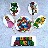 Цукрова прикраса для кондитерських виробів Супер Маріо