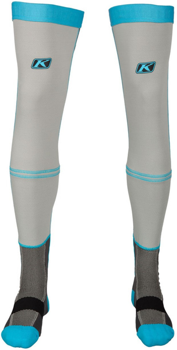 Носки під брейси Klim Aggressor 1.0 чорний/блакитний/сірий, S