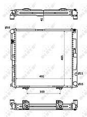 Радіатор охолодження Mercedes Benz E-class W124 2.0 2.2 92-95 M111 53876, фото 3