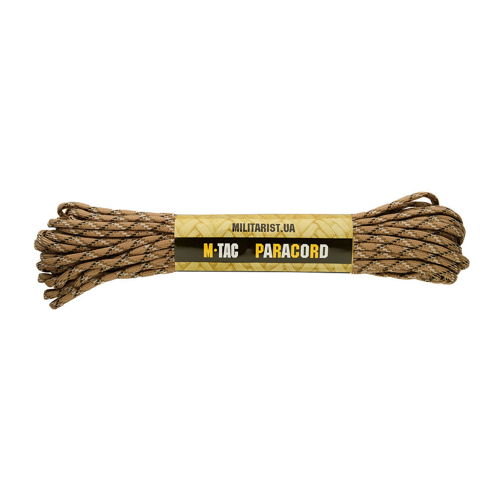 Мотузка шнур паракорд M-Tac paracord 550 type III 15 м Desert Camo 10250126