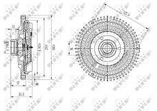 Муфта вентилятора Mercedes Benz E-class W124 C-class W202 1.8-2.3 93-00 M111 49673, фото 3