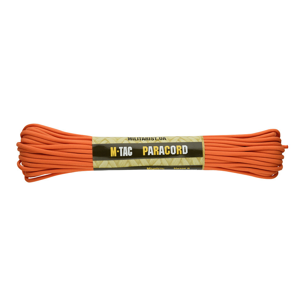 Мотузка шнур паракорд M-Tac paracord 550 type III 15 м Orange 10250144