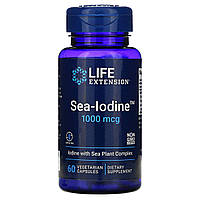 Морской йод, Sea-Iodine, Life Extension, 1000 мкг, 60 растительных капсул