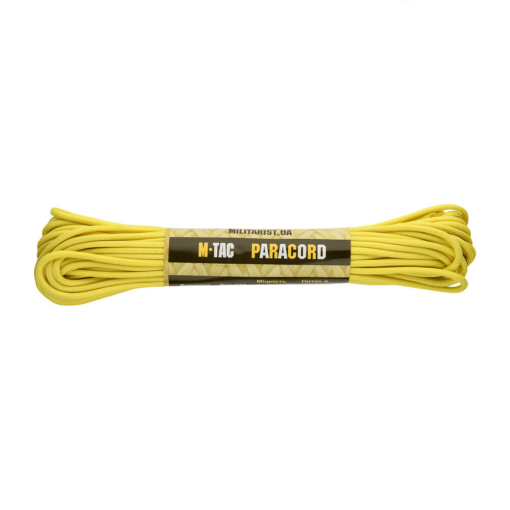 Мотузка шнур паракорд M-Tac paracord 550 type III 15 м Yellow 10250159