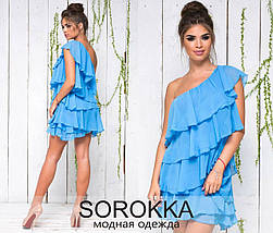Літня шифонова сукня коротка, фото 3