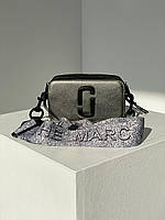 Женская сумка Марк Джейкобс серая Marc Jacobs Small Camera Bag Silver/Black