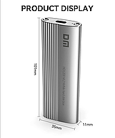 Зовнішня кишеня для M2 SSD NVMe PCIe USB 3.2 Gen2 Type-C DM HD1200 Original, фото 8