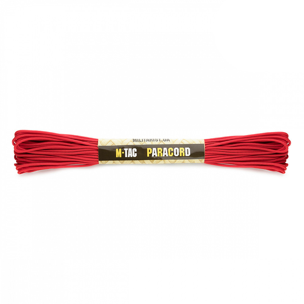 Мотузка шнур паракорд M-Tac paracord Minicord 15 м Red MTC-MC15-RD
