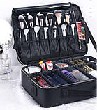 Кейс органайзер для косметики дорожній Beauty box Maxi чорний, фото 7