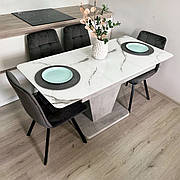 Обідній стіл розкладний в сучасному стилі Slide Jm сірий, gray/08