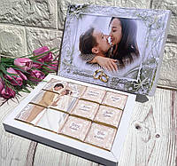 Шоколадный набор с Днем свадьбы (надпись на коробке можно изменить)
